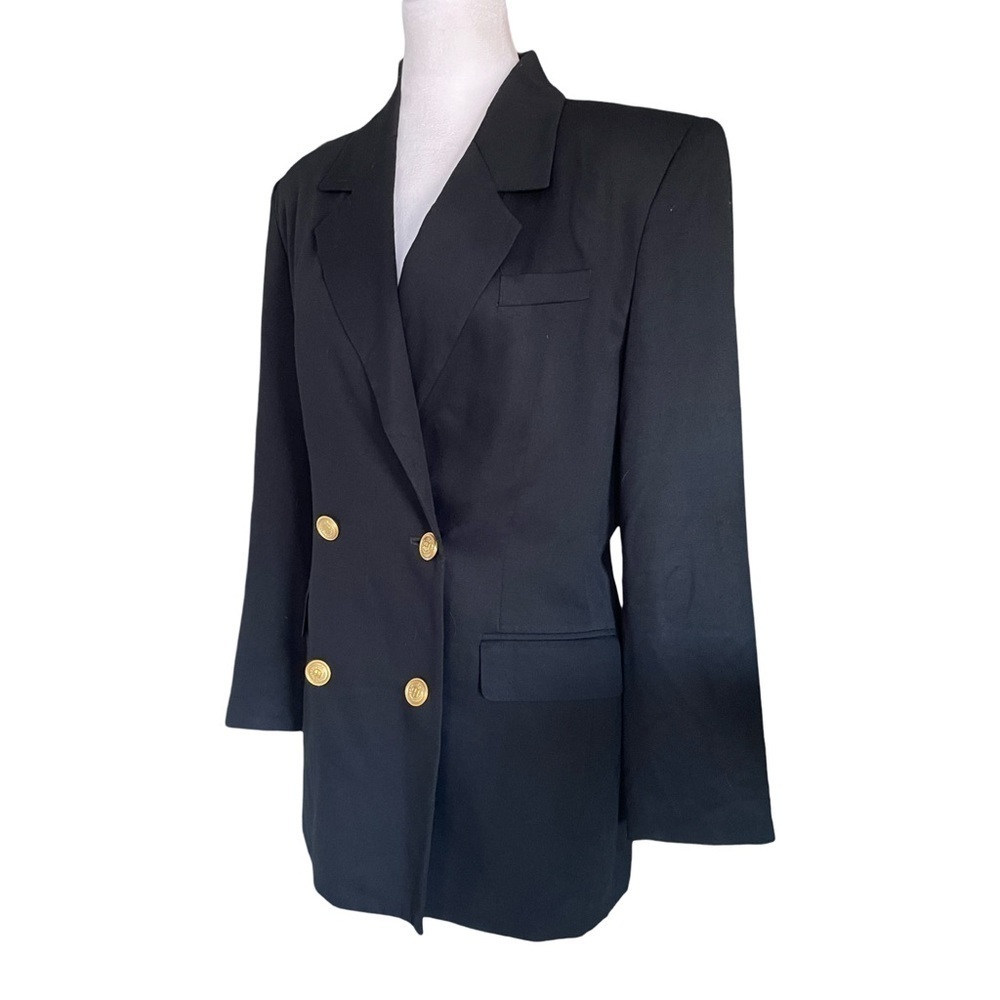 Vintage Preston & York Black Blazer Size 8